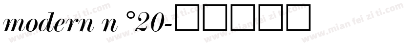 modern n °20字体转换